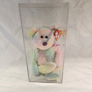 Ty Beanie Babies Groovy Rainbow Bear Plush 1999 Pastel Collectible W/ Tags Boxed